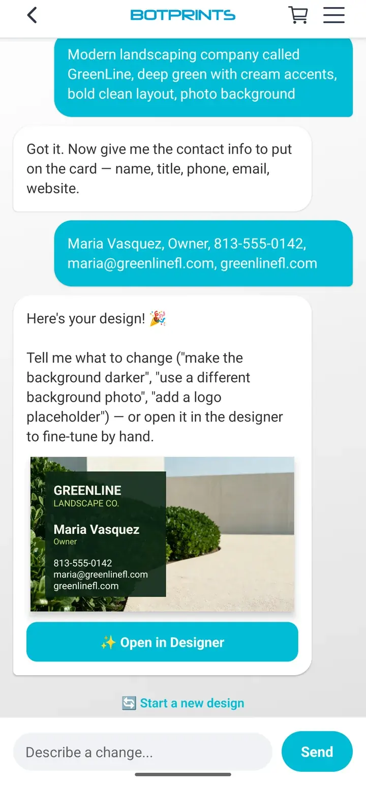 Editor placing a real estate agent headshot on a business card at print resolution